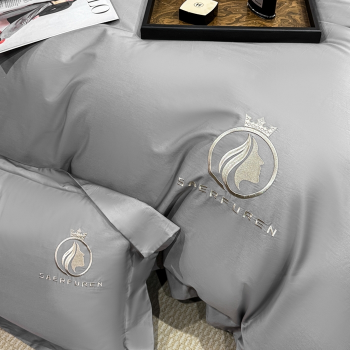 91家纺网 家纺一手货源 找家纺 （总）盛凡家纺 2026春夏新款全棉纯棉100支长绒棉绣花四件套--萨尔夫人