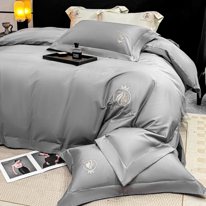 91家纺网 家纺一手货源 找家纺 （总）盛凡家纺 2026春夏新款全棉纯棉100支长绒棉绣花四件套--萨尔夫人