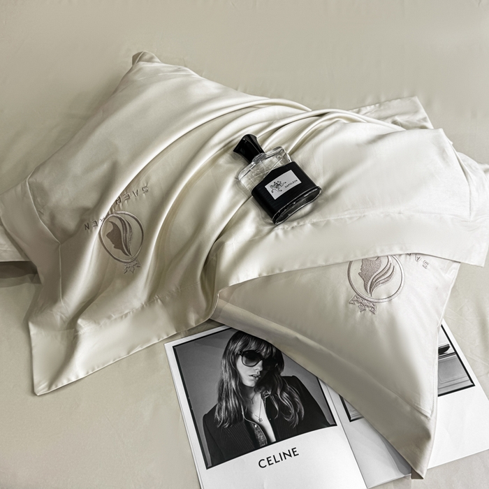 91家纺网 家纺一手货源 找家纺 盛凡家纺 2026春夏新款全棉纯棉100支长绒棉绣花四件套--萨尔夫人 萨尔夫人-奶茶色