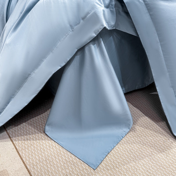 91家纺网 家纺一手货源 找家纺 盛凡家纺 2026春夏新款全棉纯棉100支长绒棉绣花四件套--萨尔夫人 萨尔夫人-蓝灰