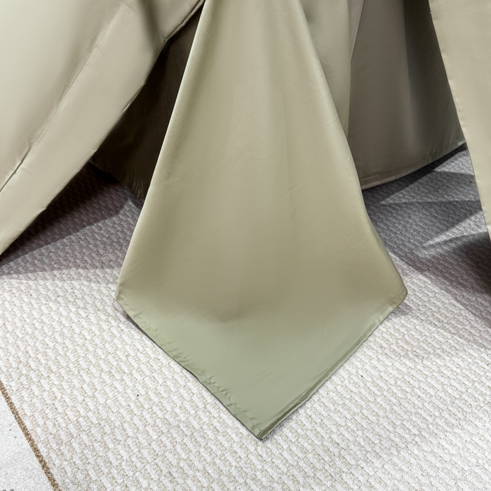 91家纺网 家纺一手货源 找家纺 盛凡家纺 2026春夏新款全棉纯棉100支长绒棉绣花四件套--萨尔夫人 萨尔夫人-橄榄绿