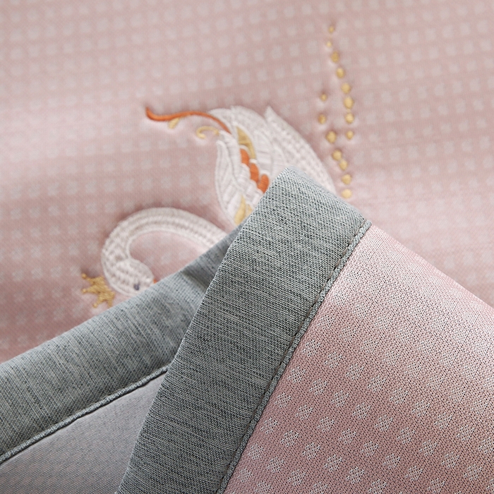 91家纺网 家纺一手货源 找家纺 小牛席业 2026新款华夫格天鹅冰丝夏凉枕套夏凉枕套冰丝枕套藤枕套冰藤枕套冰丝枕套竹枕套凉席枕套豆豆枕套 华夫格天鹅冰丝夏凉枕套-粉色