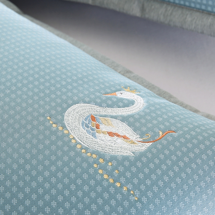 91家纺网 家纺一手货源 找家纺 小牛席业 2026新款华夫格天鹅冰丝夏凉枕套夏凉枕套冰丝枕套藤枕套冰藤枕套冰丝枕套竹枕套凉席枕套豆豆枕套 华夫格天鹅冰丝夏凉枕套-蓝色