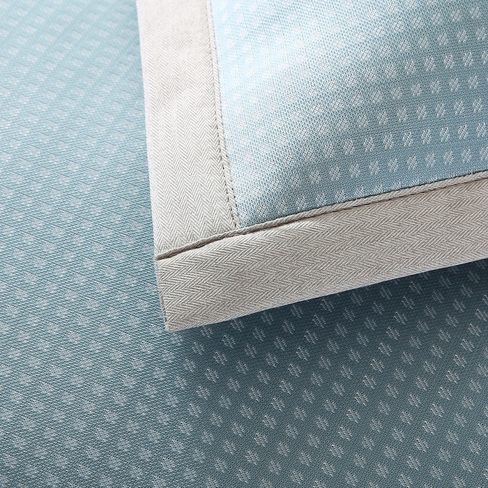 91家纺网 家纺一手货源 找家纺 小牛席业 2026新款华夫格爱家熊猫夏凉枕套凉枕套冰丝枕套藤枕套冰藤枕套冰丝枕套竹枕套凉席枕套豆豆枕套 蓝色