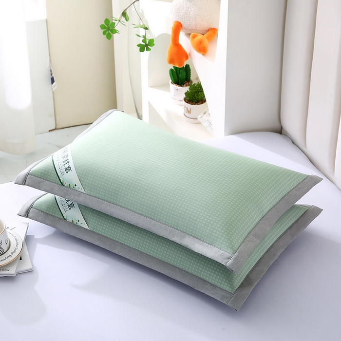 91家纺网 家纺一手货源 找家纺 小牛席业 2025新款华夫格冰丝夏凉枕枕套凉枕套凉枕套冰丝枕套藤枕套冰藤枕套冰丝枕套竹枕套凉席枕套豆豆枕套 经典款-华夫格凉感冰丝枕套（绿色）