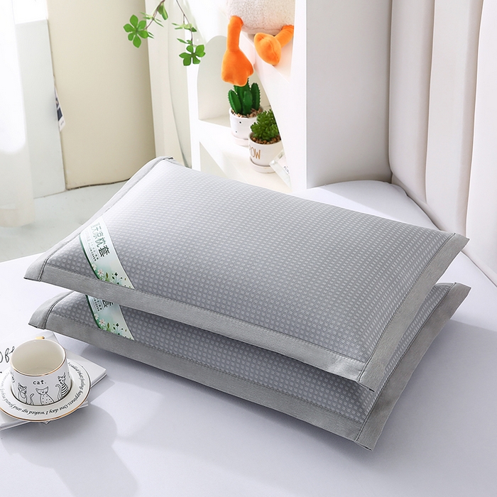 91家纺网 家纺一手货源 找家纺 小牛席业 2025新款华夫格冰丝夏凉枕枕套凉枕套凉枕套冰丝枕套藤枕套冰藤枕套冰丝枕套竹枕套凉席枕套豆豆枕套 经典款-华夫格凉感冰丝枕套（灰色）