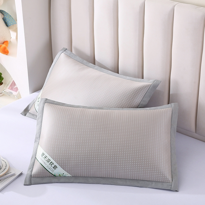 91家纺网 家纺一手货源 找家纺 小牛席业 2025新款华夫格冰丝夏凉枕枕套凉枕套凉枕套冰丝枕套藤枕套冰藤枕套冰丝枕套竹枕套凉席枕套豆豆枕套 经典款-华夫格凉感冰丝枕套（香槟）