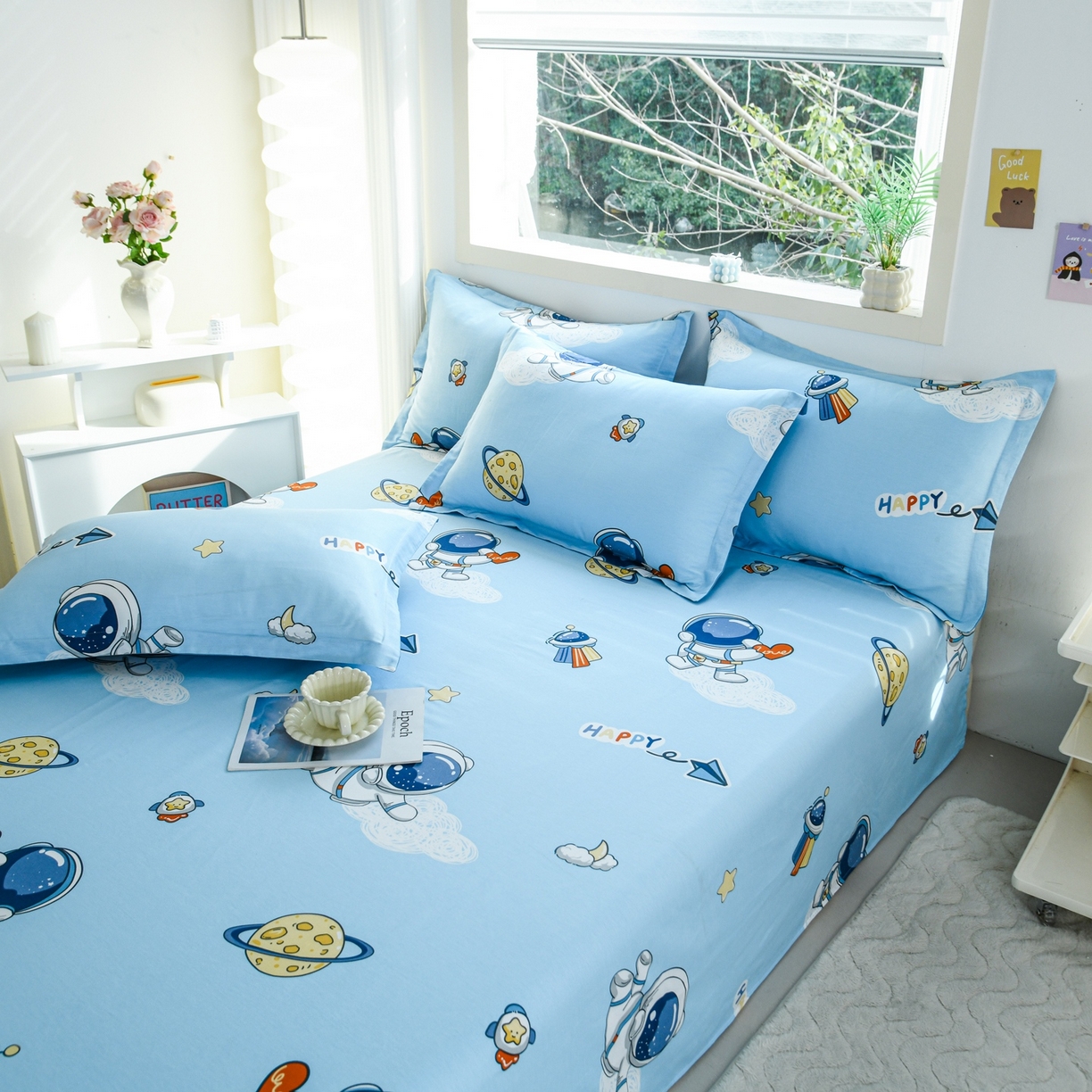 缘舒家纺 2026新款全棉纯棉印花单枕套枕套单件 卡通类-太空奇遇-大板