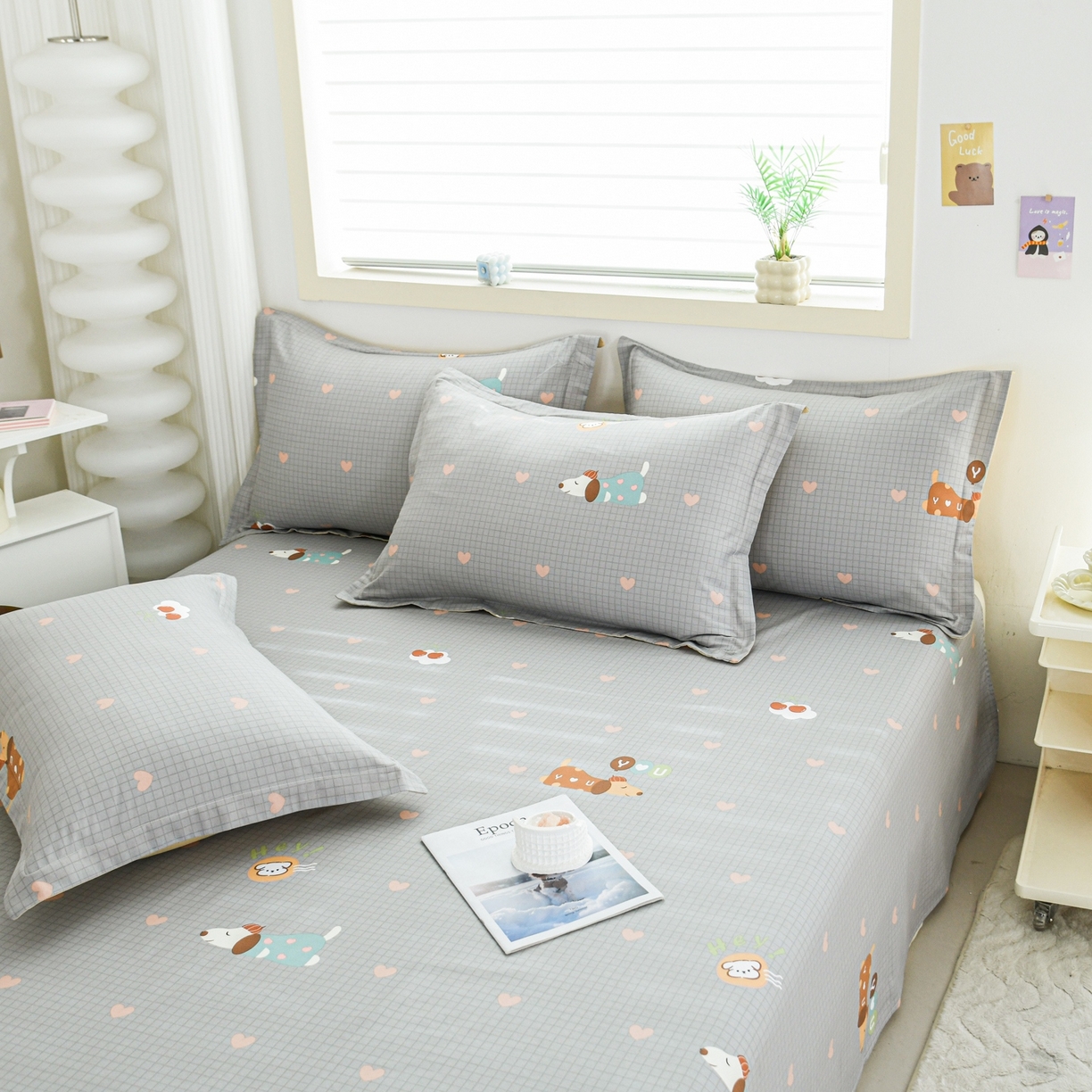 缘舒家纺 2026新款全棉纯棉印花单枕套枕套单件 甜梦