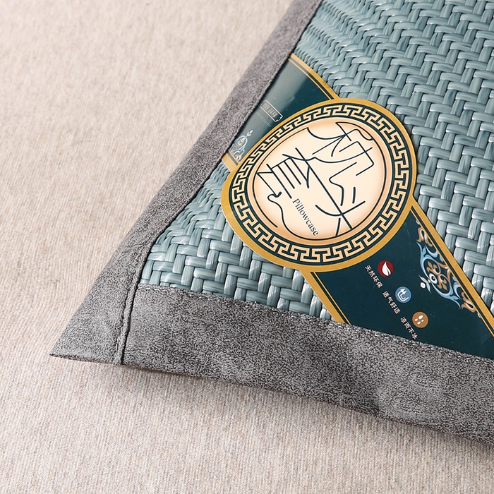 91家纺网 家纺一手货源 找家纺 小牛席业 2026新款PE冷感霸王藤夏凉枕套系列凉枕套凉枕套冰丝枕套藤枕套冰藤枕套冰丝枕套竹枕套凉席枕套豆豆枕 浅蓝