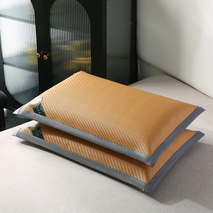 91家纺网 家纺一手货源 找家纺 小牛席业 2026新款PE冷感霸王藤夏凉枕套系列凉枕套凉枕套冰丝枕套藤枕套冰藤枕套冰丝枕套竹枕套凉席枕套豆豆枕 黄藤