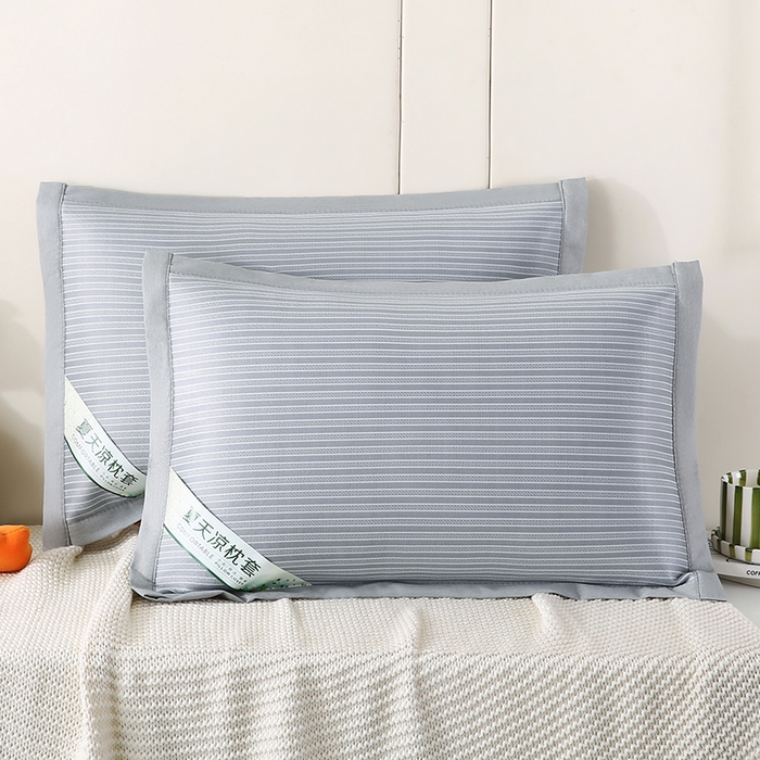 91家纺网 家纺一手货源 找家纺 （总）小牛席业 2026新款经典条纹-冰丝夏凉枕套凉席枕套竹枕套藤枕套冰丝枕套豆豆枕头