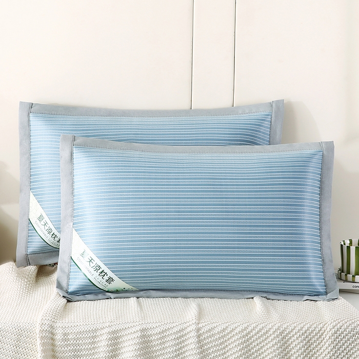 91家纺网 家纺一手货源 找家纺 （总）小牛席业 2026新款经典条纹-冰丝夏凉枕套凉席枕套竹枕套藤枕套冰丝枕套豆豆枕头