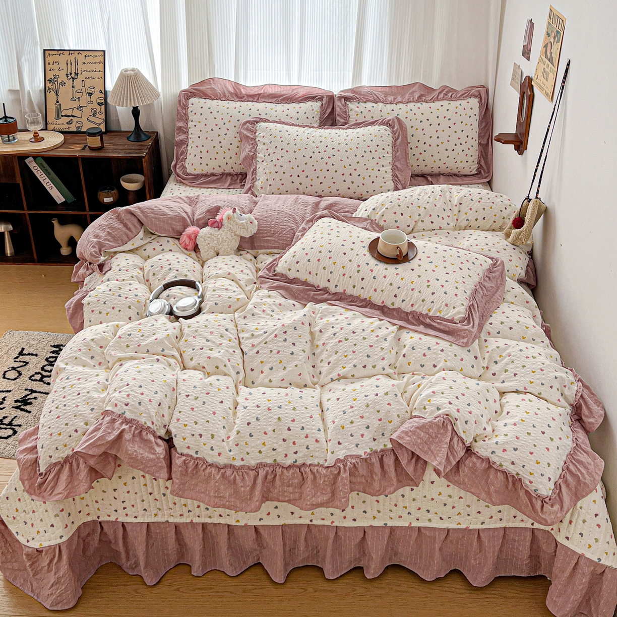 91家纺网 家纺一手货源 找家纺 （总）元熙 2026新款泡芙纱床盖四件套 控价低于149不予供货