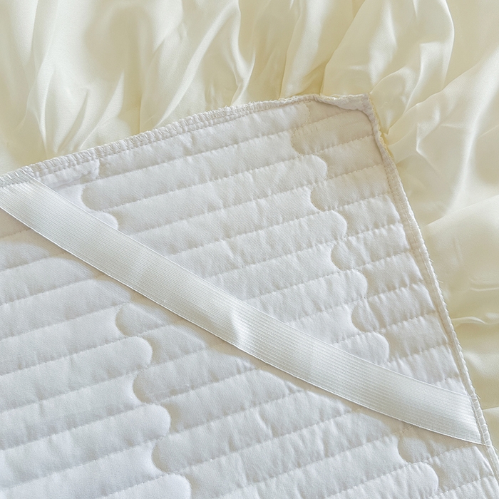 91家纺网 家纺一手货源 找家纺 网红馆（ck家纺） 2026春夏新款阳光花语全棉纯棉床裙四件套 阳光花语 米