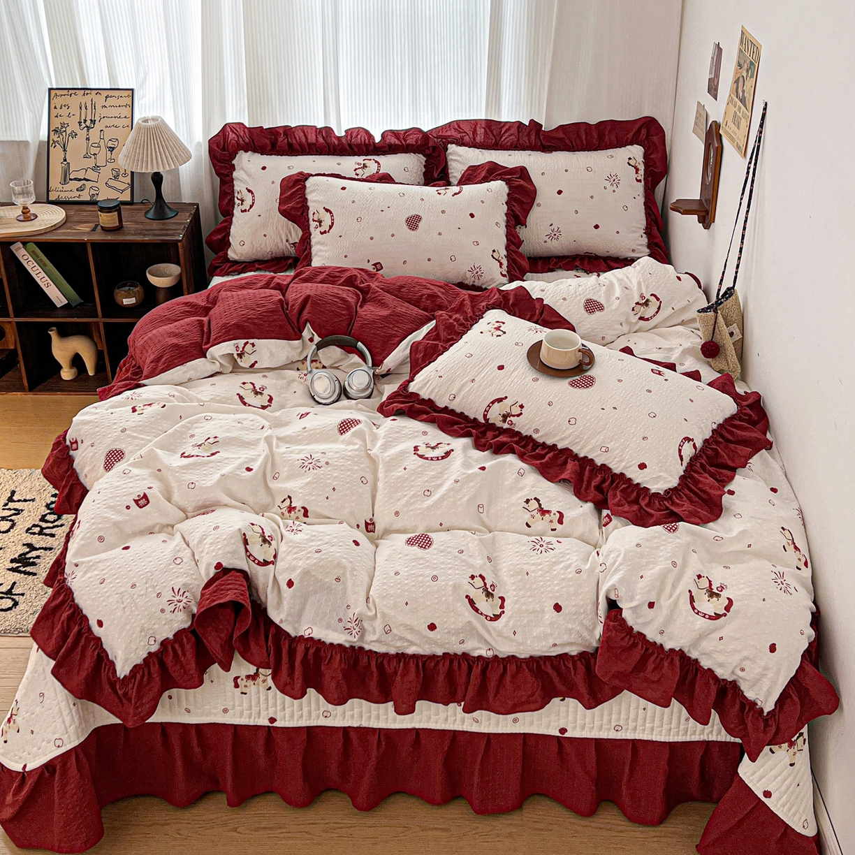 91家纺网 家纺一手货源 找家纺 （总）元熙 2026新款泡芙纱床盖四件套 控价低于149不予供货