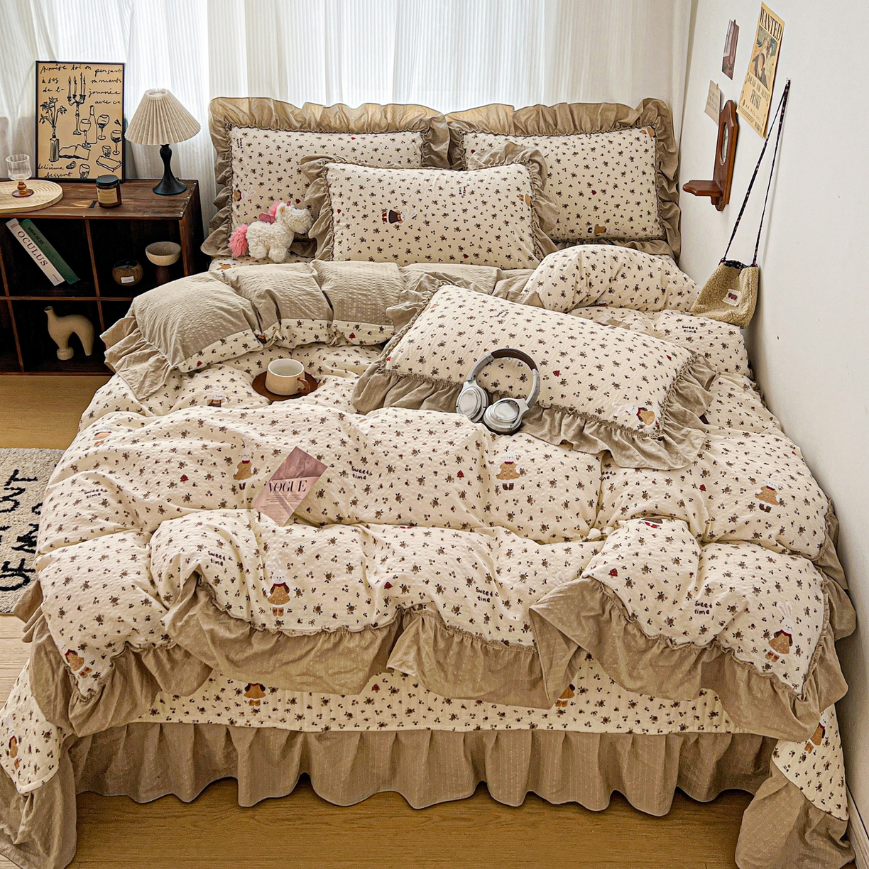 91家纺网 家纺一手货源 找家纺 （总）元熙 2026新款泡芙纱床盖四件套 控价低于149不予供货