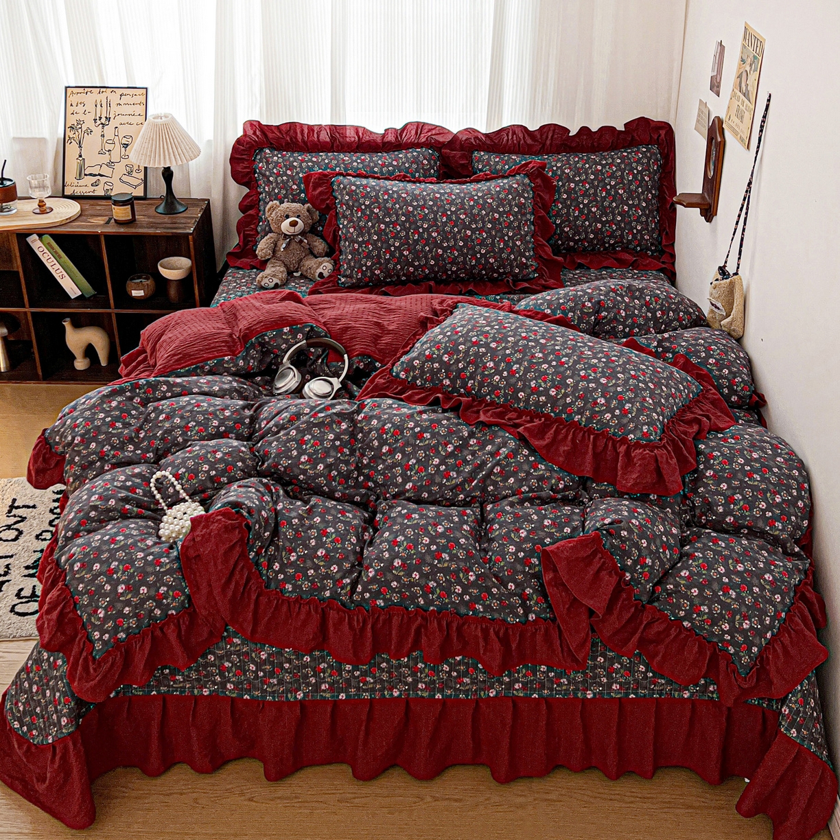 91家纺网 家纺一手货源 找家纺 （总）元熙 2026新款泡芙纱床盖四件套 控价低于149不予供货