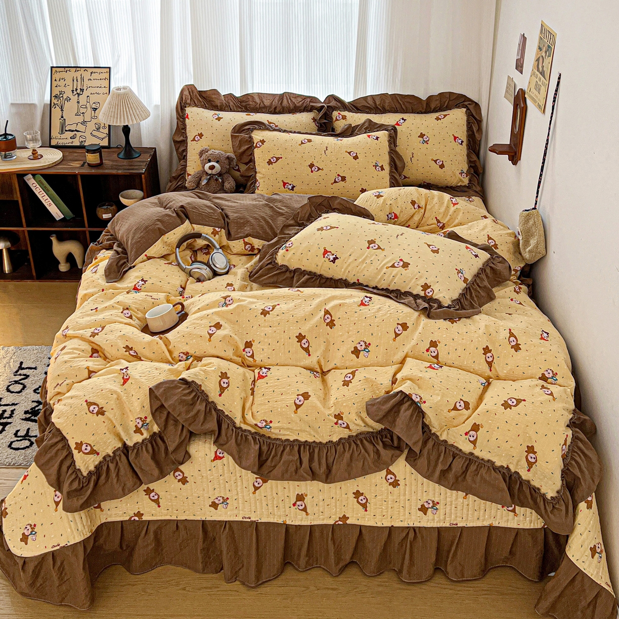 91家纺网 家纺一手货源 找家纺 （总）元熙 2026新款泡芙纱床盖四件套 控价低于149不予供货