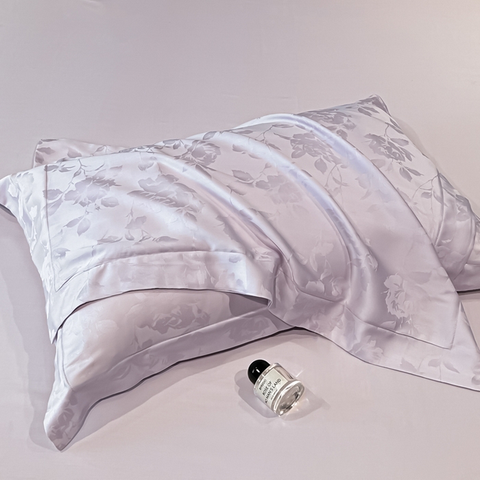 91家纺网 家纺一手货源 找家纺 慕晨 2026新款莱赛尔提花被套四件套高级简奢款天丝4件套直播热款 落溪