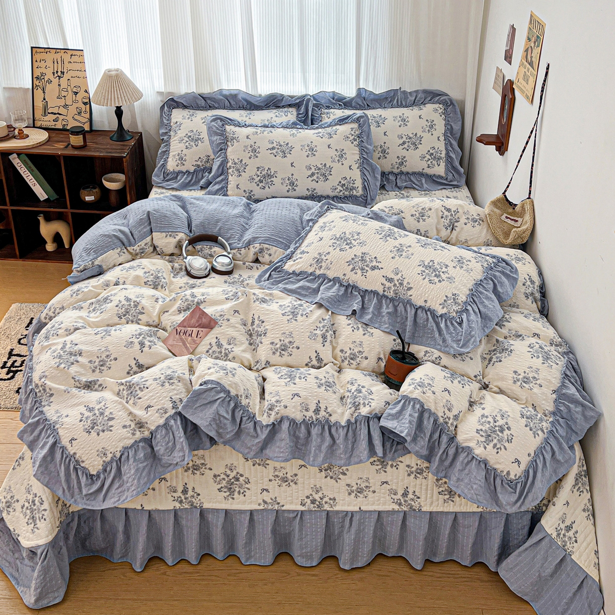 元熙 2026新款泡芙纱床盖四件套 控价低于149不予供货 旧巷烟萝