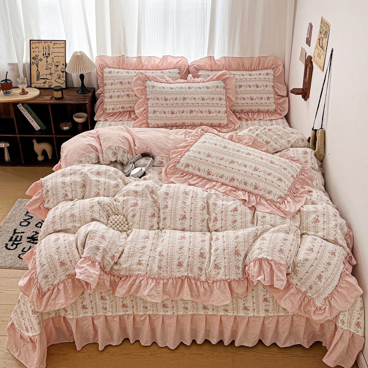 91家纺网 家纺一手货源 找家纺 （总）元熙 2026新款泡芙纱床盖四件套 控价低于149不予供货