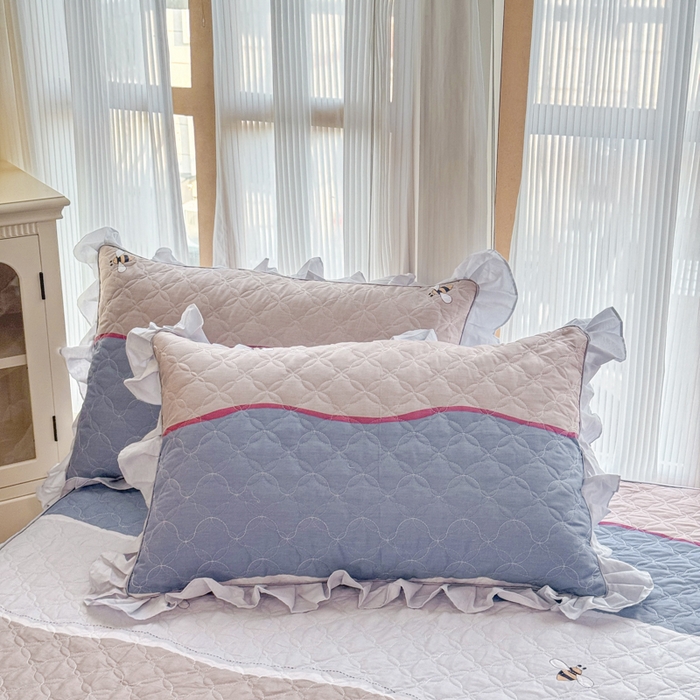 91家纺网 家纺一手货源 找家纺 （总）爱妮玖玖 2026新款小蕾丝花边夹棉单枕套枕套单件单品枕套