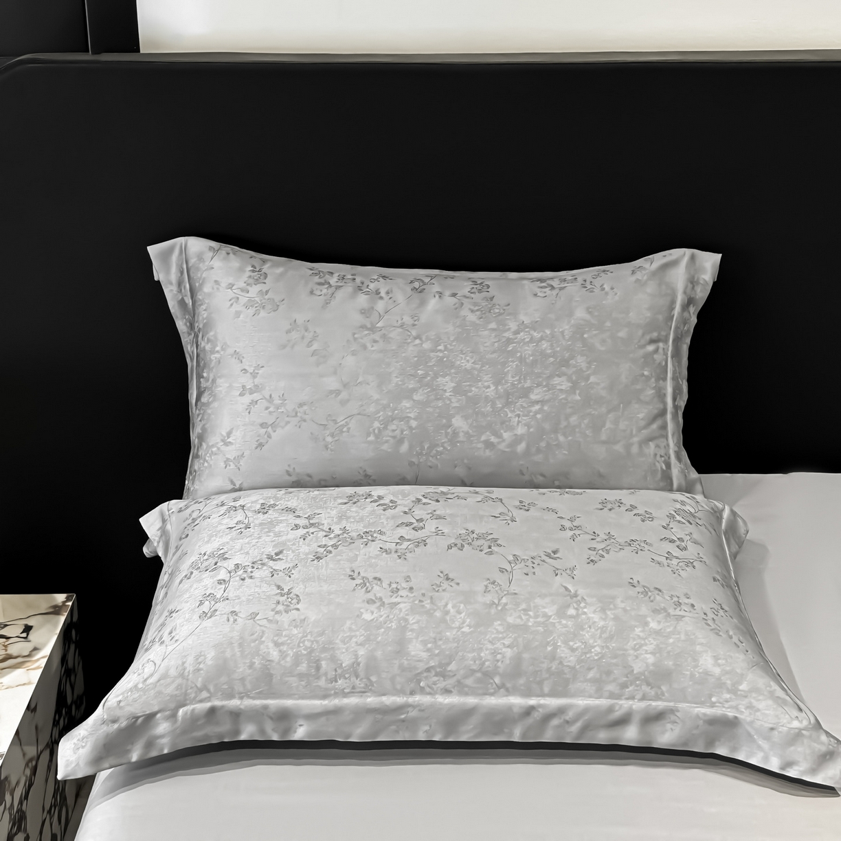 91家纺网 家纺一手货源 找家纺 慕晨 2026新款莱赛尔提花被套四件套高级简奢款天丝4件套直播热款 玛丽