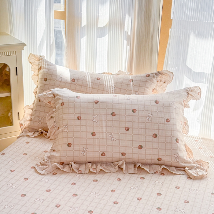 91家纺网 家纺一手货源 找家纺 （总）爱妮玖玖 2026新款小蕾丝花边单枕套枕套单件单品枕套