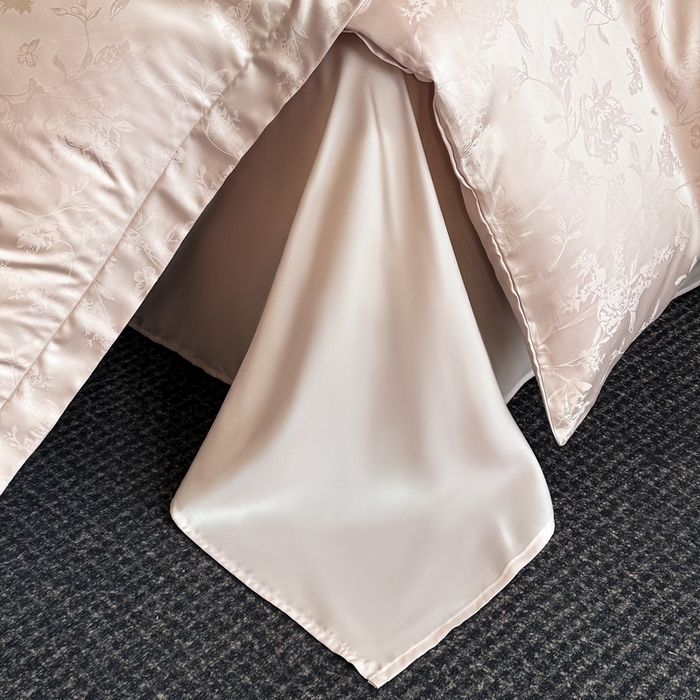 91家纺网 家纺一手货源 找家纺 慕晨 2026新款莱赛尔提花被套四件套高级简奢款天丝4件套直播热款 艾尔