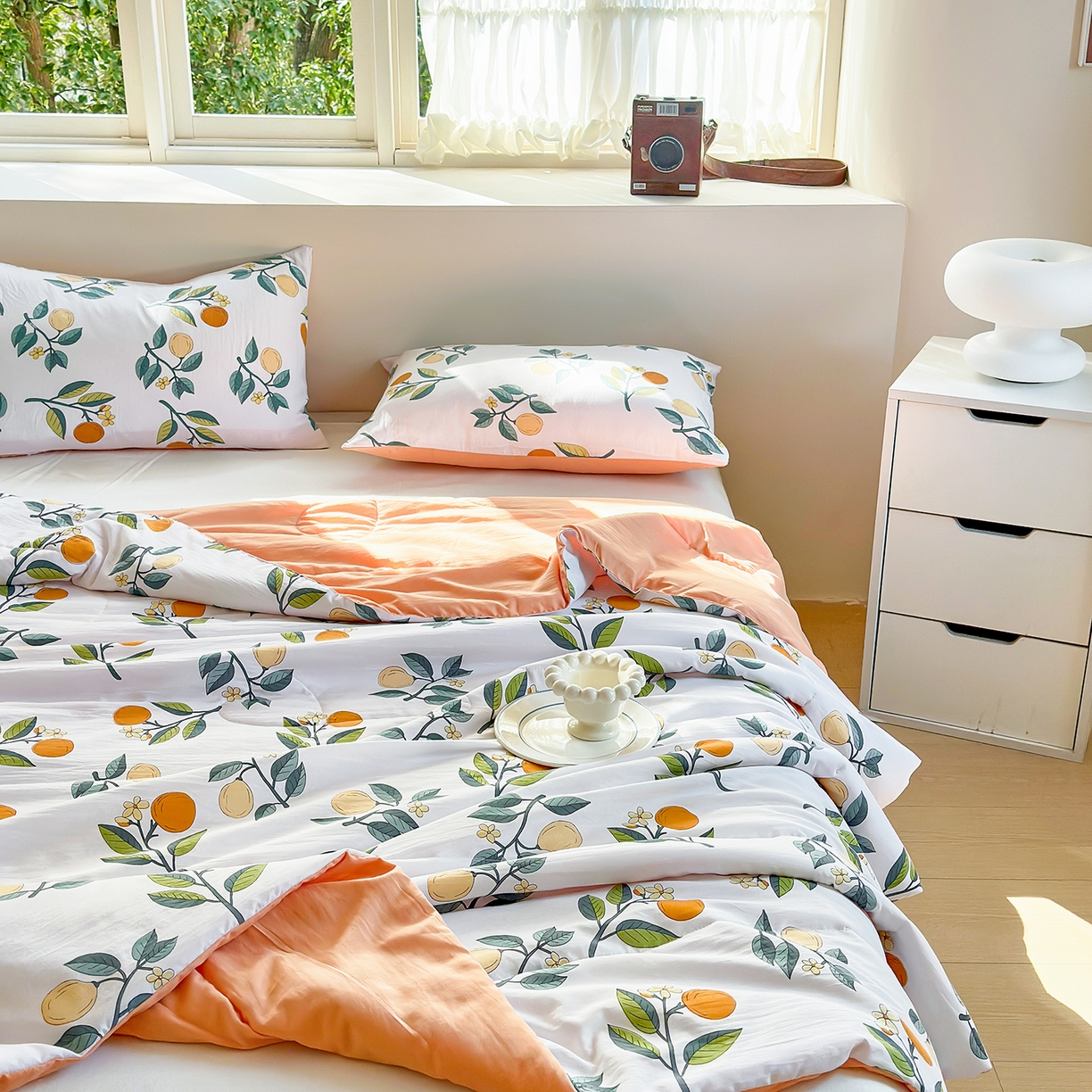 91家纺网 家纺一手货源 找家纺 梵克保罗 2026新款跑量印花款夏被被子被芯系列 金果小筑