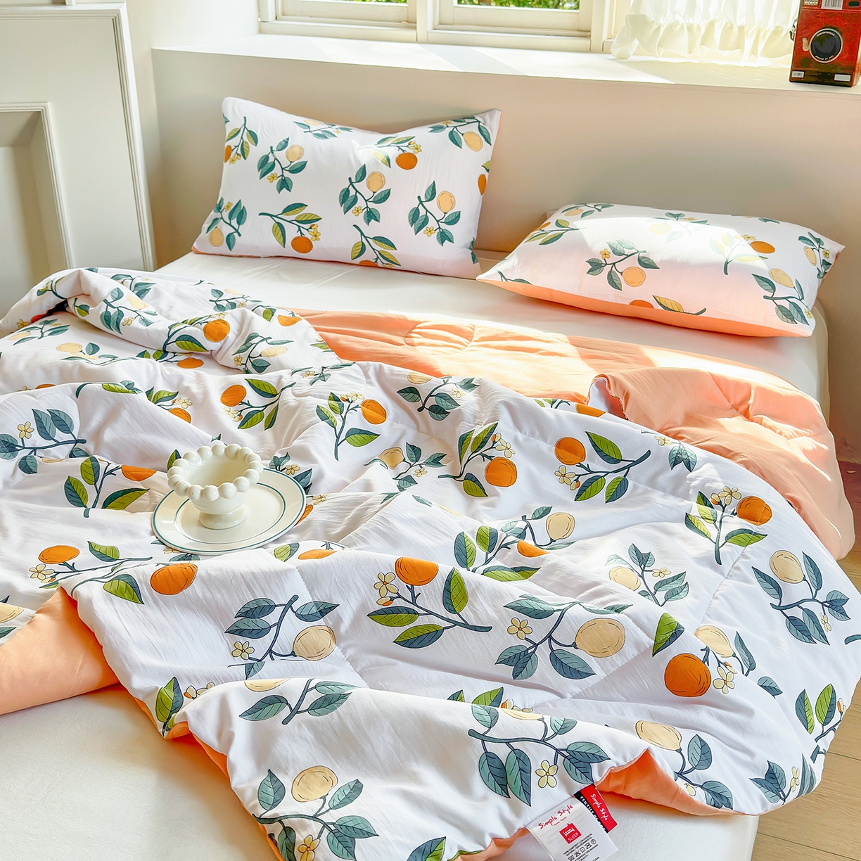 91家纺网 家纺一手货源 找家纺 梵克保罗 2026新款跑量印花款夏被被子被芯系列 金果小筑