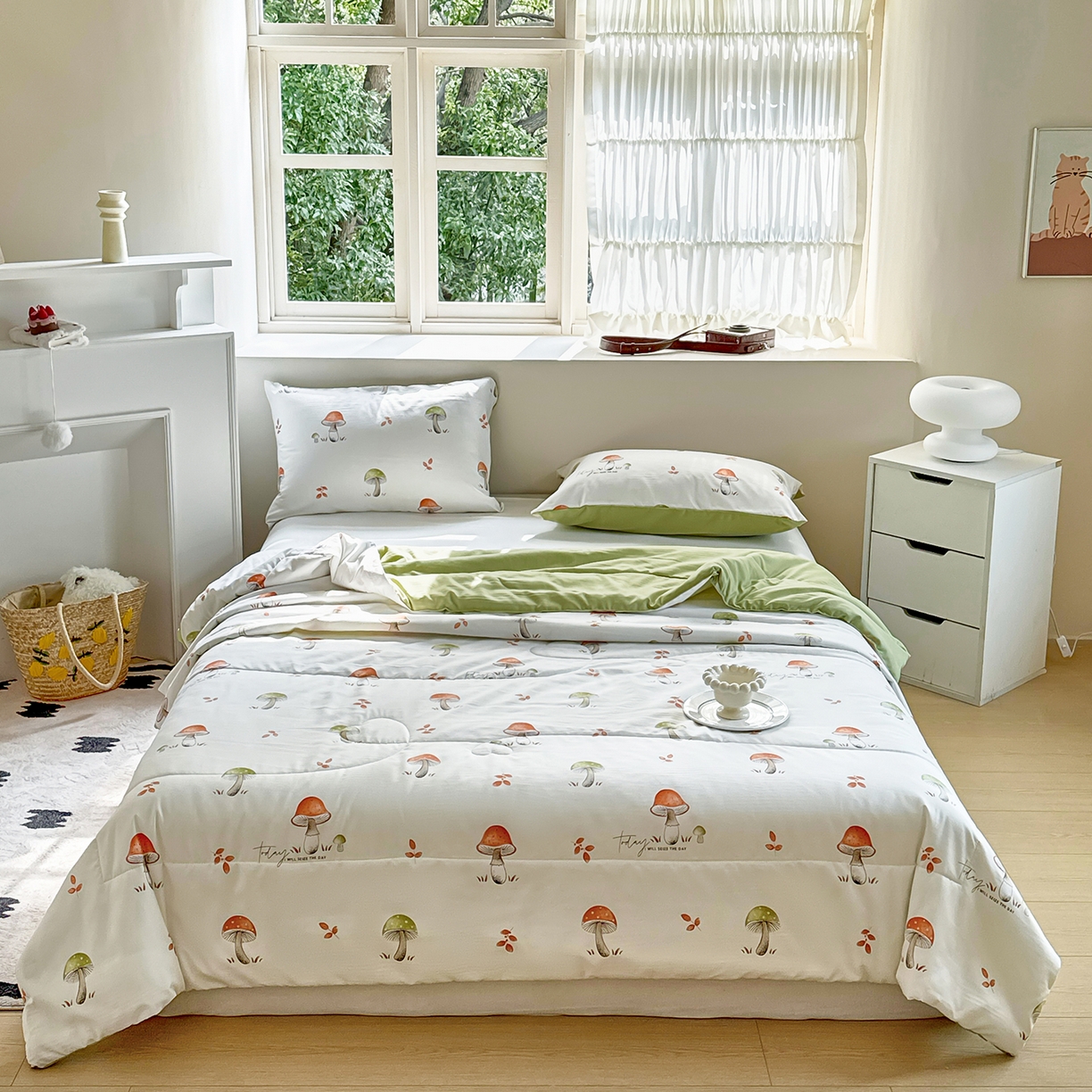 梵克保罗 2026新款跑量印花款夏被被子被芯系列 林间小蘑