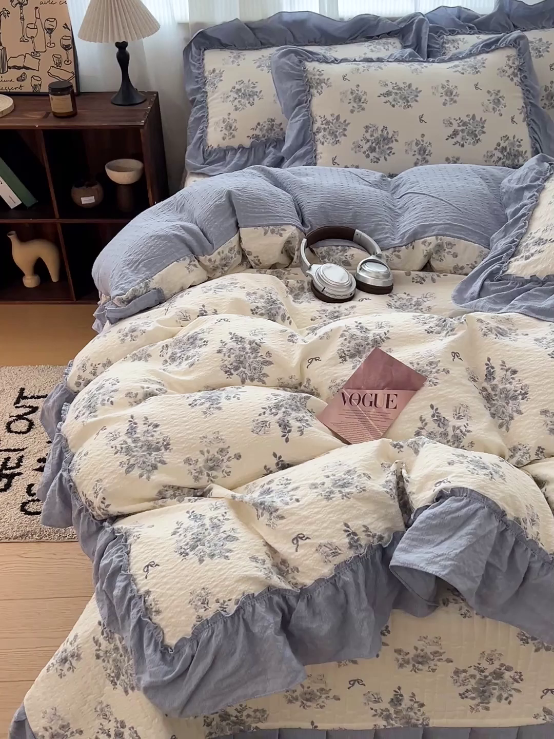 91家纺网 家纺一手货源 找家纺 元熙 2026新款泡芙纱床盖四件套 控价低于149不予供货 旧巷烟萝