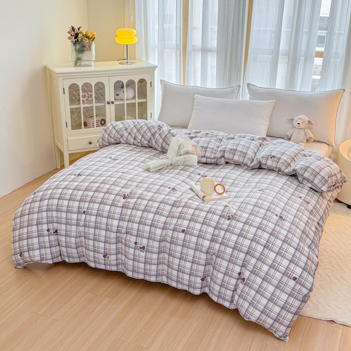 91家纺网 家纺一手货源 找家纺 （总）爱妮玖玖 2026新款小蕾丝全棉纯棉印花单层单被套被套单件单品被套