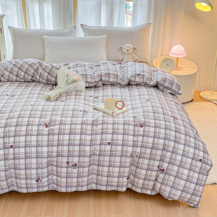 91家纺网 家纺一手货源 找家纺 （总）爱妮玖玖 2026新款小蕾丝全棉纯棉印花单层单被套被套单件单品被套