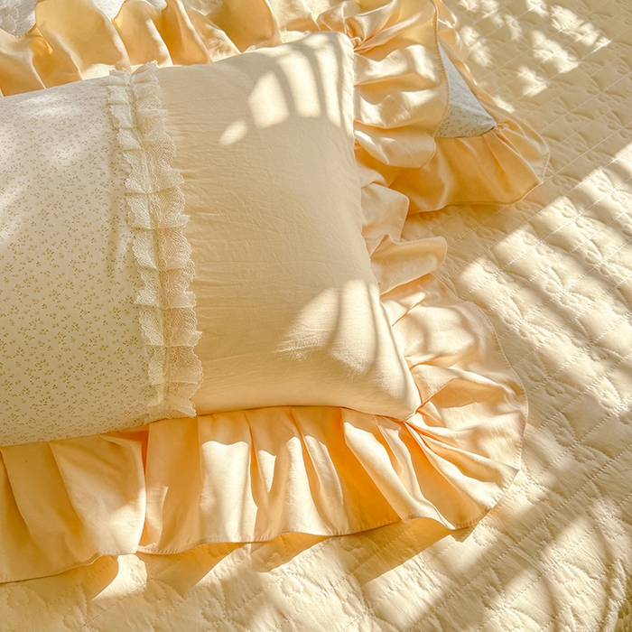 91家纺网 家纺一手货源 找家纺 （总）漫布云家纺 2026春夏新款超柔云朵棉床盖款四件套-花甜梦系列