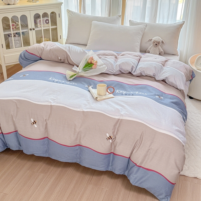 91家纺网 家纺一手货源 找家纺 （总）爱妮玖玖 2026新款小蕾丝全棉纯棉印花单层单被套被套单件单品被套