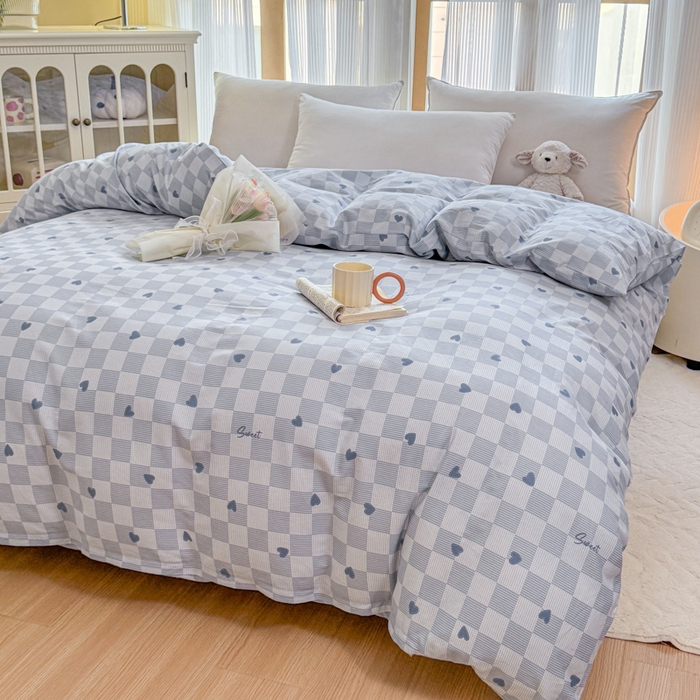 91家纺网 家纺一手货源 找家纺 （总）爱妮玖玖 2026新款小蕾丝全棉纯棉印花单层单被套被套单件单品被套