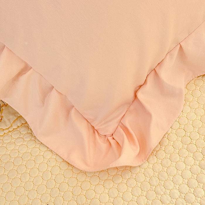 91家纺网 家纺一手货源 找家纺 漫布云家纺 2026春夏新款超柔云朵棉床盖款四件套-花甜梦系列 花甜梦-樱花粉