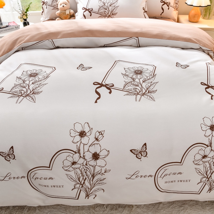 91家纺网 家纺一手货源 找家纺 董成龙 2026新款直播爆款加厚全棉活性磨毛四件套纯棉三件套 雨露花香