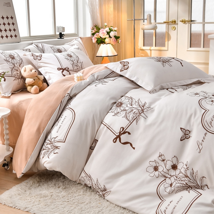 91家纺网 家纺一手货源 找家纺 董成龙 2026新款直播爆款加厚全棉活性磨毛四件套纯棉三件套 雨露花香