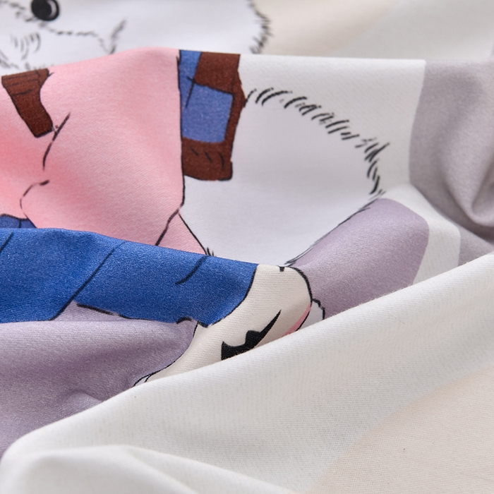 91家纺网 家纺一手货源 找家纺 董成龙 2026新款直播爆款加厚全棉活性磨毛四件套纯棉三件套 卡通-班尼