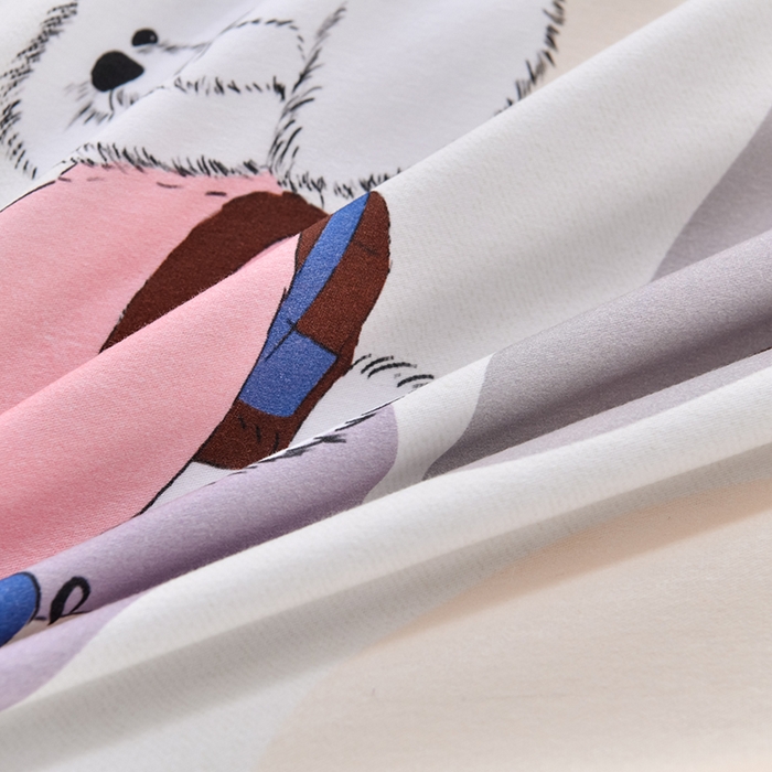 91家纺网 家纺一手货源 找家纺 董成龙 2026新款直播爆款加厚全棉活性磨毛四件套纯棉三件套 卡通-班尼