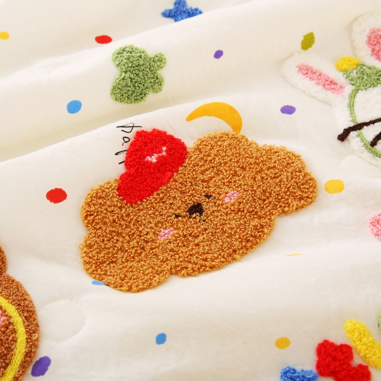 91家纺网 家纺一手货源 找家纺 梵克保罗 2026新款儿童场景毛巾绣超柔水洗棉夏被系列 萌趣混搭