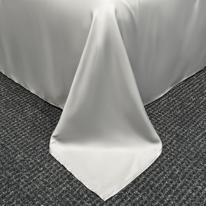 91家纺网 家纺一手货源 找家纺 慕晨 2026新款莱赛尔提花四件套高级简奢款天丝夏被四件套直播热款 波雅