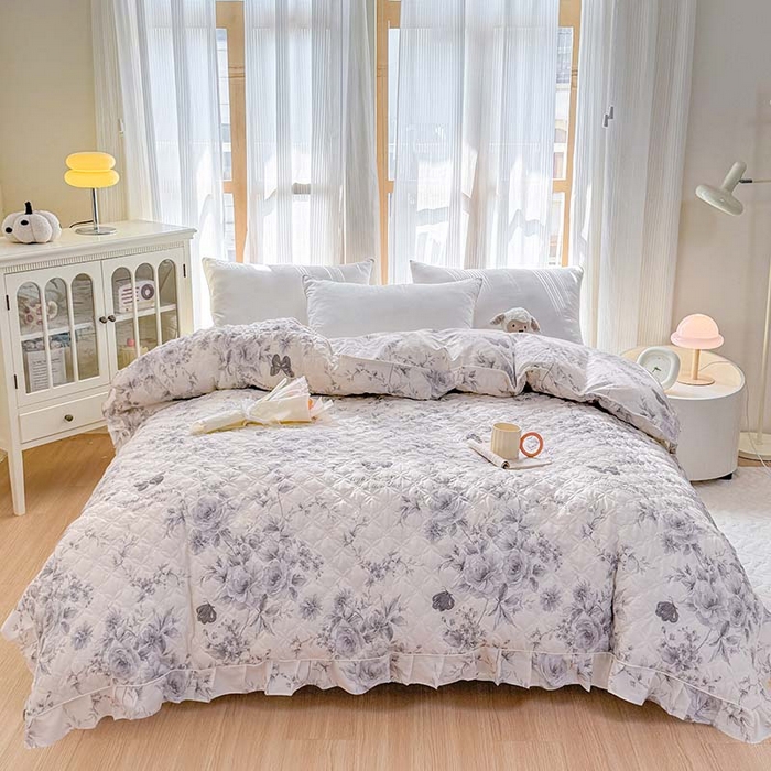 91家纺网 家纺一手货源 找家纺 （总）爱妮玖玖 2026新款小蕾丝全棉纯棉印花夹棉单被套被套单件单品被套