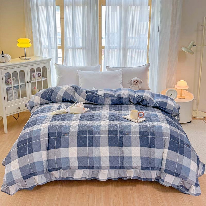 91家纺网 家纺一手货源 找家纺 （总）爱妮玖玖 2026新款小蕾丝全棉纯棉印花夹棉单被套被套单件单品被套