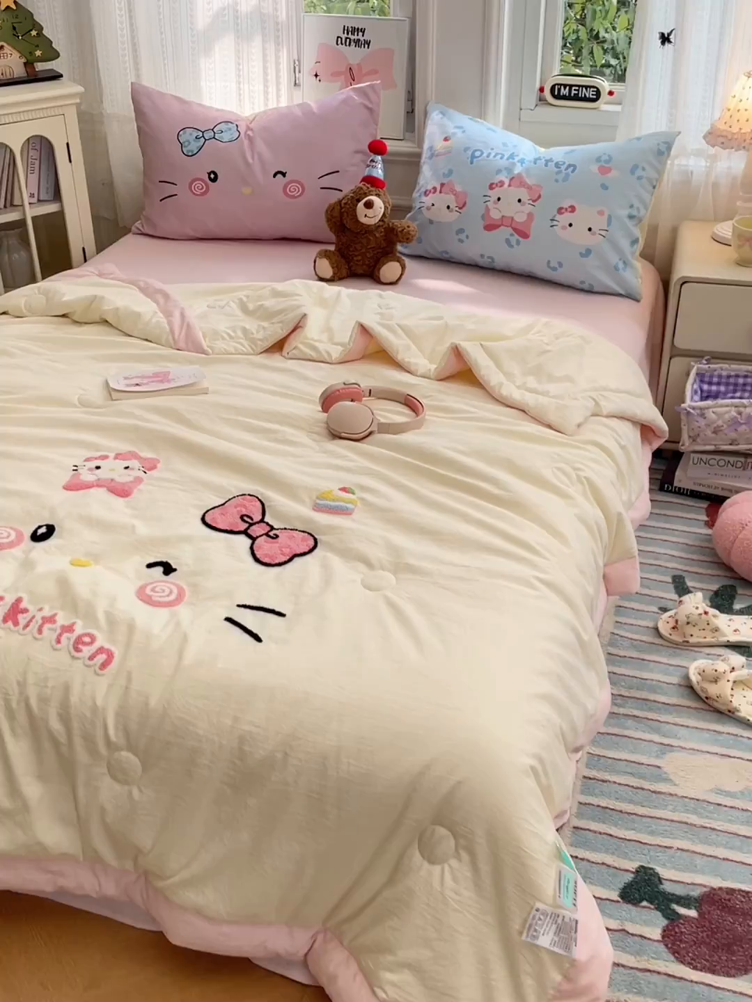 91家纺网 家纺一手货源 找家纺 （总）康纳利 2026新款加厚水洗云朵棉大版毛巾绣夏凉被空调被印花卡通夏被四件套