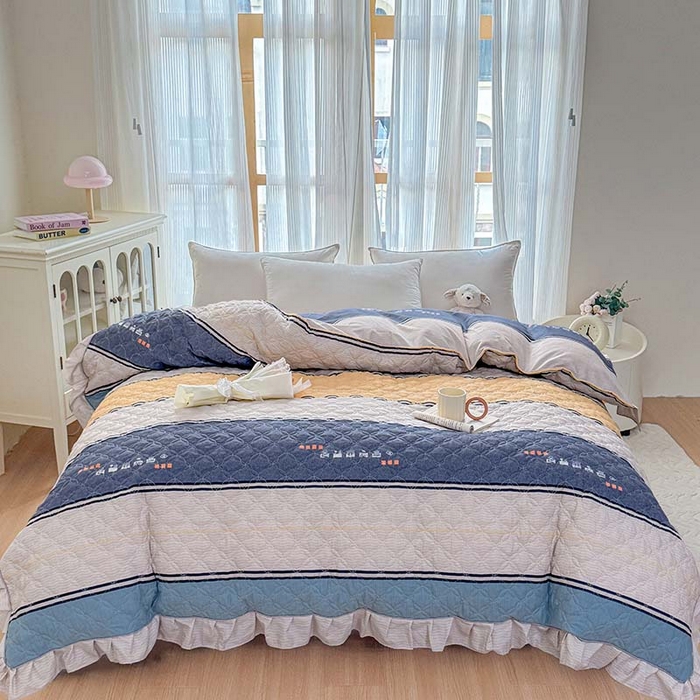 91家纺网 家纺一手货源 找家纺 （总）爱妮玖玖 2026新款小蕾丝全棉纯棉印花夹棉单被套被套单件单品被套